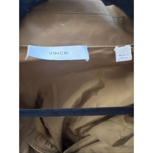 Vince Women's Gold High Waisted Velvet Cotton Pull On Maxi Skirt Size Large NWOT - Picture 12 of 12